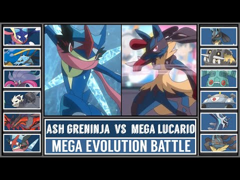 ASH GRENINJA vs MEGA LUCARIO | Ash's Best Pokémon Battle