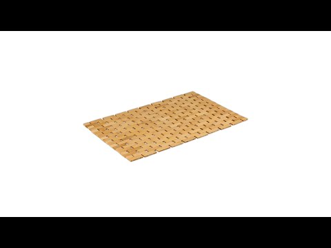 Tapis de bain en bambou Marron - Bambou - Matière plastique - 60 x 1 x 40 cm