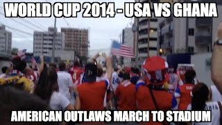 preview picture of video 'World Cup 2014 - American Outlaws march to stadium in Natal, Brazil.'