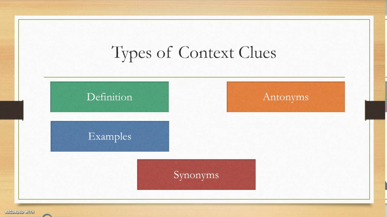 Vocabulary Lesson 1 Context Clues