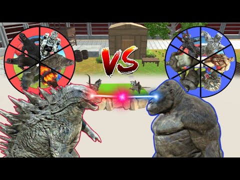 Kaiju Tournament Battle 1vs1 : Godzilla Team VS King Kong Team in ARBS
