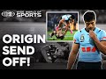 Suaalii SENT OFF in State of Origin for wild high shot on Reece Walsh!