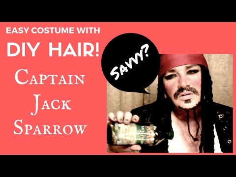 Captain Jack Sparrow Halloween Costume Tutorial! Easy! DIY Dread Locks!