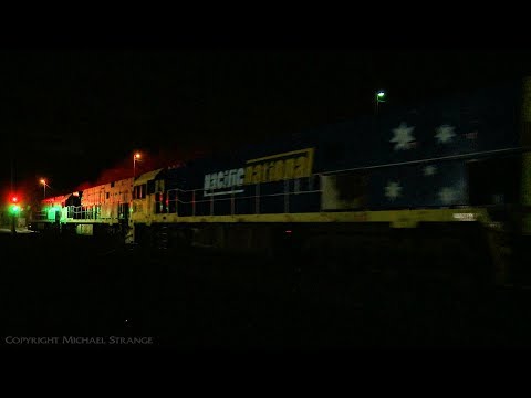 1MP2 With 5 NR Class Diesel Locomotives At Night - PoathTV Australian Trains