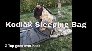 Kodiak Z Top Sleeping Bag Demo And Review