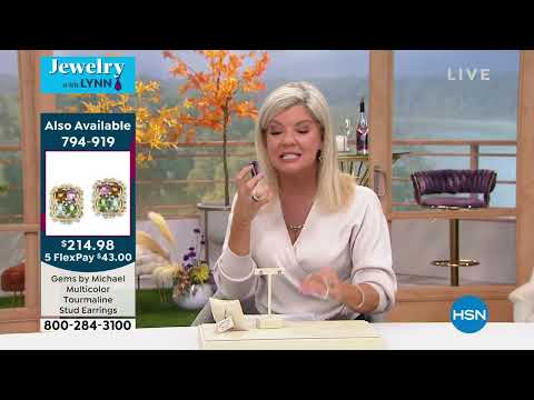 Gems By Michael Sterling Silver Multicolor Tourmaline 2R...