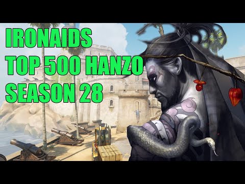 IRONAIDS TOP 500 HANZO GAMEPLAY OVERWATCH SEASON 28