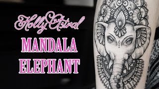 MANDALA ELEPHANT Tattoo Timelapse