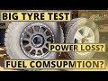 tyre size comparison how much power is lost fuel consumption bf goodrich at landcruiser 200