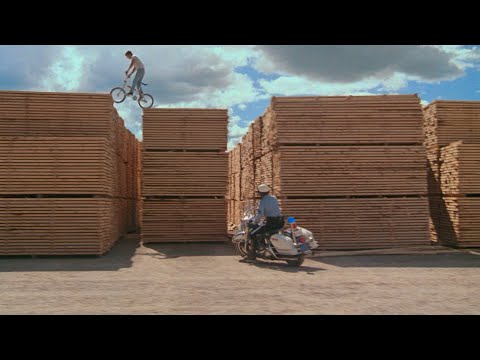 Rad (1986) Motorcycle Cop Chase Scene (Remastered)