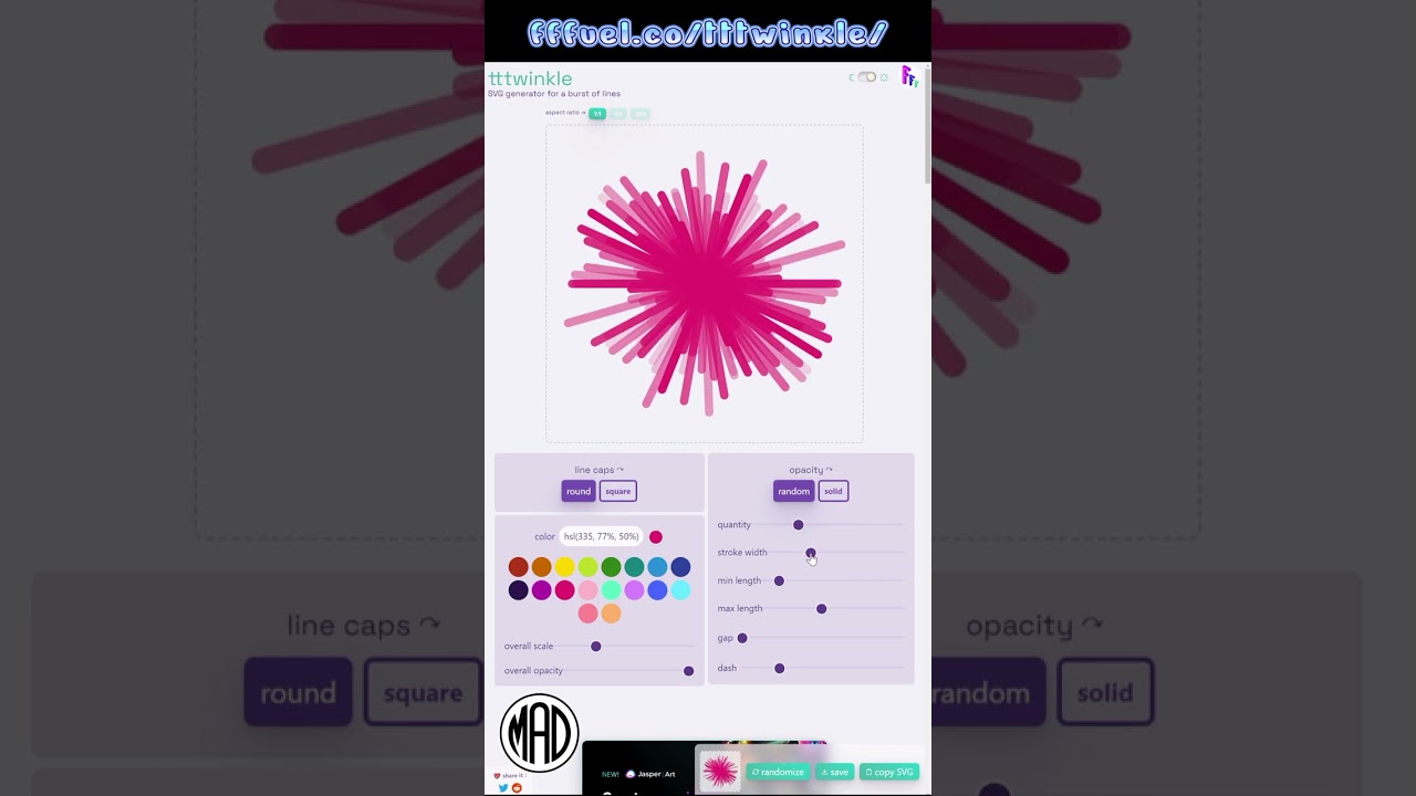 SVG Generator For A Burst Of Lines | Free SVG Generators For Creators