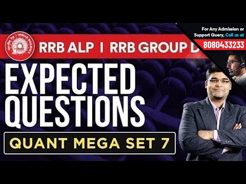 RRB ALP, Group D & RPF Expected Questions | Quants Tatkal Set 7 by Utkarsh Sir Video