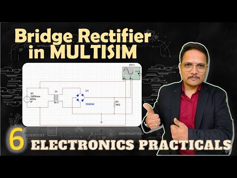 Full wave Bridge Rectifier with and without Filter in Multisim Mutisim BasicElectronics