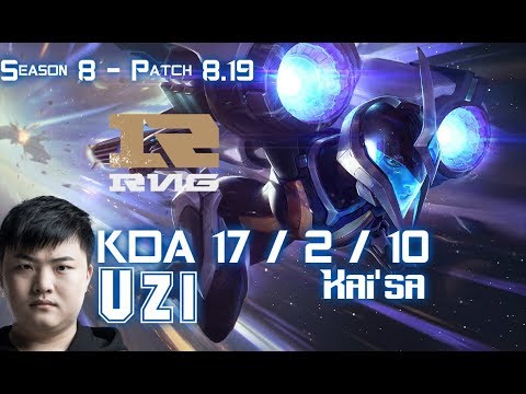 RNG Uzi KAI'SA vs DRAVEN ADC - Patch 8.19 KR Ranked