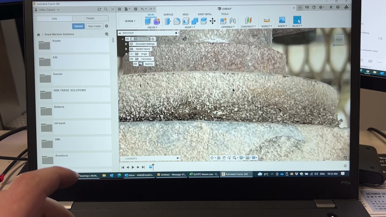 Using fusion 360 to measure items in photos