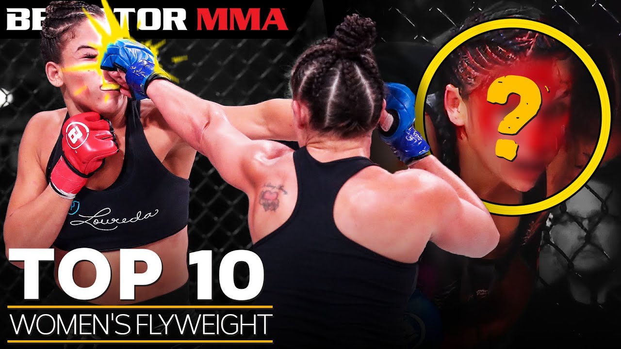 TOP 10 Crazy Flyweight Finishes - Women's | Bellator MMA - YouTube