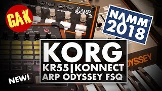 Video thumbnail for NAMM 2018 | NEW KORG | KR-55 Pro, Konnect & Arp Odyssey FSQ by GAK