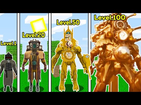 UPGRADED TİTAN CLOCK MAN SEVİYELERİ 😱 - Minecraft