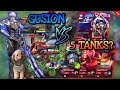 I THINK I MET 5 YOUTUBERS IN MOBILE LEGENDS GUSION NIGHTOWL COLLECTOR VS 5 TANKS