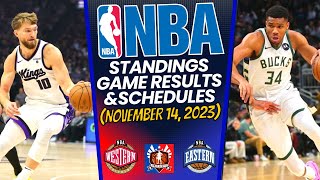 NBA Standings and Game Results today + NBA schedules (November 14, 2023)