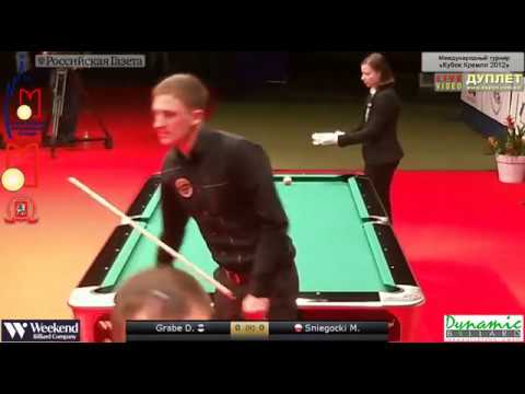 Final  Denis  Grabe (EST)   vs  Sniegotski (POL) Kremlin Cup Open 9-ball 2012