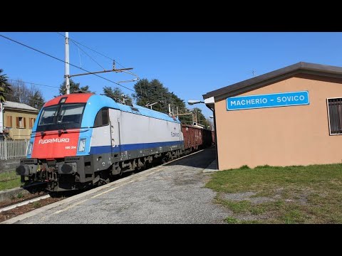 COMPILATION di TRENI MERCI alla stazione di MACHERIO-SOVICO