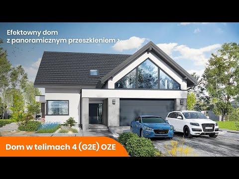 Dom w telimach 4 (G2E) OZE - Efektowny dom z panoramicznym przeszkleniem - ARCHON+ Projekty Domów
