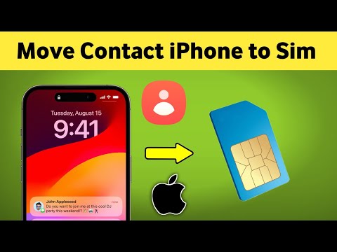 How to copy/move contacts from iphone to sim card | transfer contact iphone to sim card