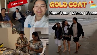  Gold Coast Airbnb Stay 🇦🇺 | Apartment Tour, Homemade Momo & Beach Vibes 🏖️ | Fa