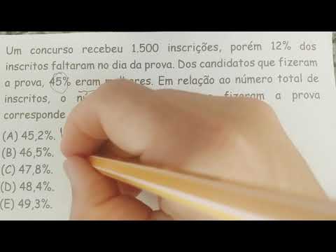 Questão Top de Porcentagem Banca   Vunesp