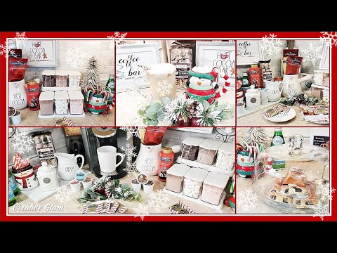 Christmas Hot Cocoa Coffee Bar Decor & Setup 2020 ☕ Hot Chocolate & Latte Station Idea (Easy Setup)