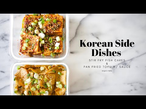Korean Side Dishes (Stir Fry Fish Cakes & Pan Fried Tofu w/ Sauce) // 밥도둑 반찬 (오뎅볶음 & 두부조림)