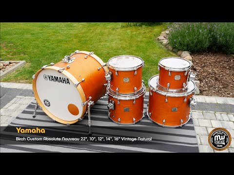 MW-Vintage.pl - Yamaha Birch Custom Absolute Nouveau 22", 10", 12", 14", 16" Quick Review 4K