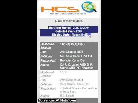 SC Cases India1950-2013(Free) Video