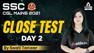 SSC CGL Tier 2 English | SSC CGL Mains English By Swati Tanwar | Cloze Test Day 2