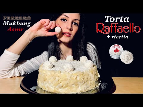 ASMR ita TORTA FERRERO RAFFAELLO + ricetta 🎂❤️🍰 | Mukbang ita - Eating Sounds - Whispering