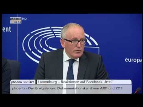 Facebook-Urteil: Reaktion von Frans Timmermans am 06.10.2015