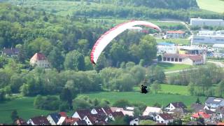 preview picture of video 'Gleitschirmfliegen am Rothenberg Schnaittach Mittelfranken Bayern'