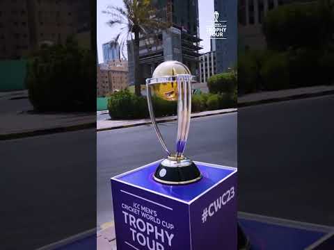 The ICC Men's Cricket World Cup 2023 Trophy Tour explores the sights of Kuwait 👌 #cwc23