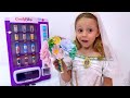Nastya pretend play with vending machine