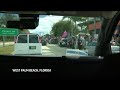 Trump supporters cheer as he lands in Fl