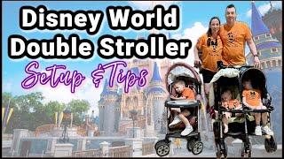 DISNEY DOUBLE STROLLER SETUP & TIPS 2024 | Tips for Setting up Your Stroller for Disney World