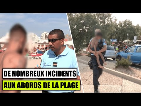 The police intervene in numerous incidents near the beach.