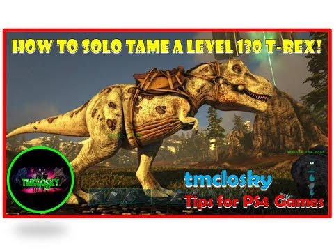 ARK - How To TAME A T-REX & Use It's Abilities!