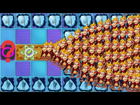 PvZ 2 Custom , All Plant M200 With 1PF Vs 100 Zombie Monkey . Which One Better?