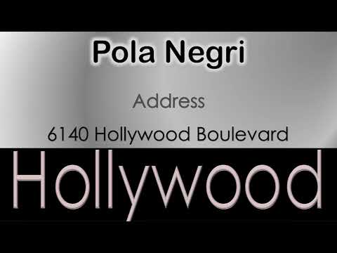 Pola Negri   How to pronounce Pola Negri Hollywood Actor from 6140 Hollywood Boulevard?