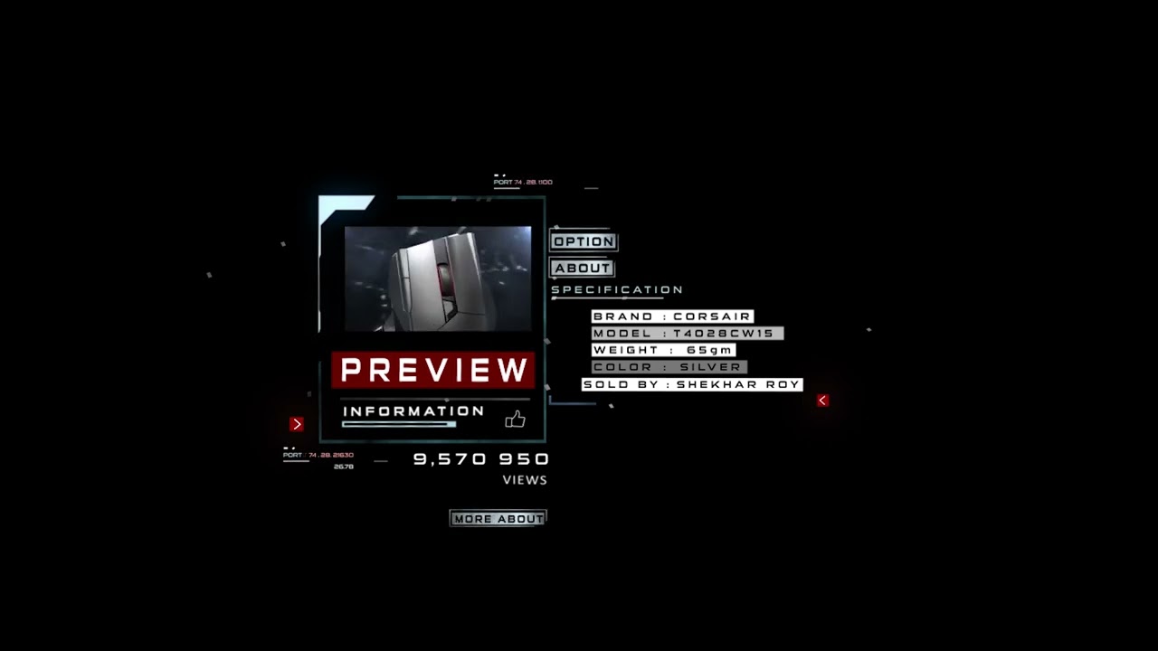 Futuristic HUD UI Design | Sci-Fi Product Interface Motion Graphics