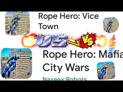 Rope hero mafia City V/S Rope hero vice town game 😱🤯👀/ mafia City vs vice town #newupdate2022 #zaib