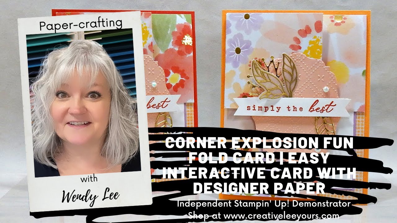 Corner Explosion Fun Fold Card | Easy Interactive Card with Designer Paper