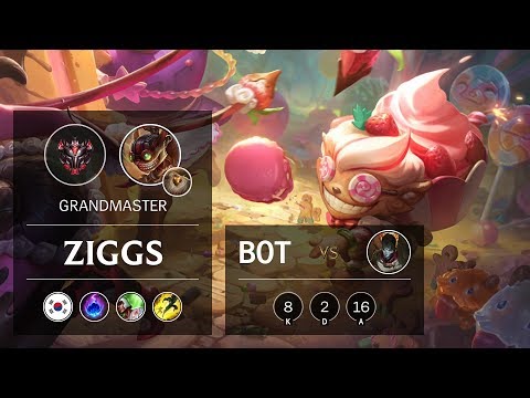 Ziggs Bot vs Jhin - KR Grandmaster Patch 10.2